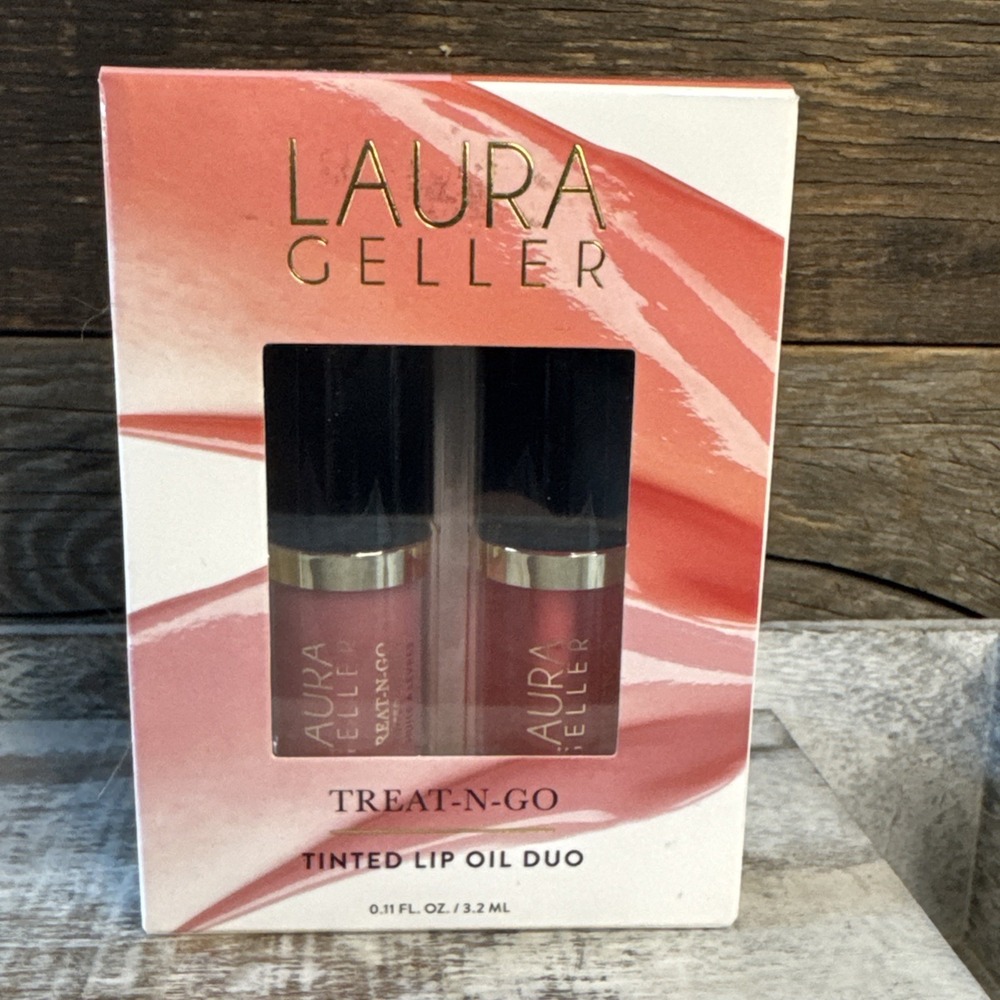 Laura Geller Treat N Go Tinted Lip Oils Duo Full Size 0.11 Oz Ea. | MSRP = $42